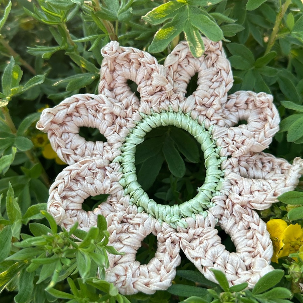 Handmade Sunflower Scrunchie